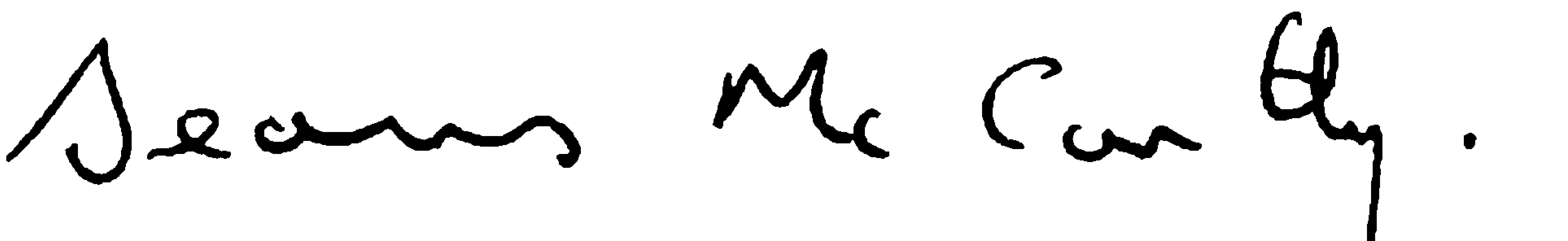 Seamus McCarthy Signature